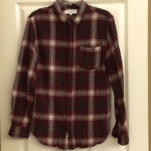 Men’s flannel long sleeved shirt; Modern amusement